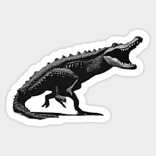 Alligator Shadow Silhouette Anime Style Collection No. 98 Sticker